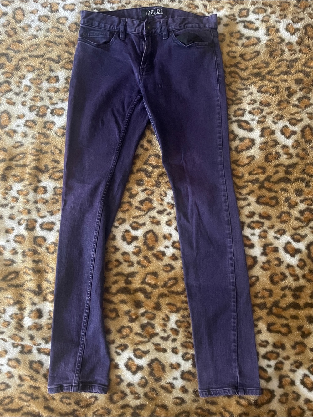 RUDE Deep Purple Skinny Jeans for Men